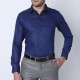 Oxemberg Navy Blue Formal Slim Fit Shirt