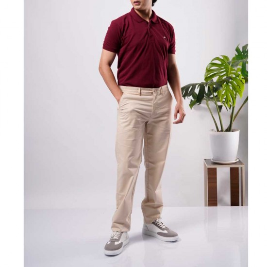 Oxemberg Men Regular Fit Maroon Polo T-Shirt