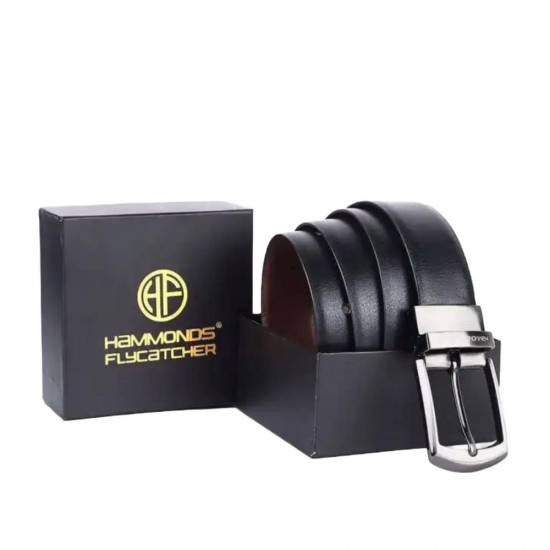 Hammonds Flycatcher Genuine Leather Men's Office Formal Reversible Belt|Black/Brown