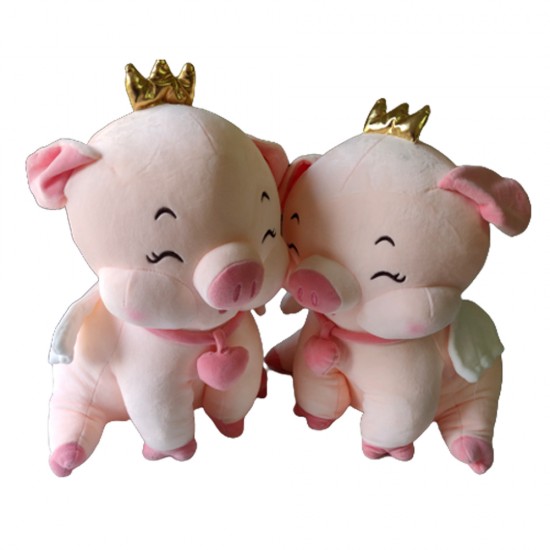 43cm Crowned  Angel Pig Soft Toy