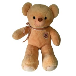 Honey Brown Teddy Bear with Bow Tie - 65cm