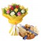 Rose Bouquet with 2 kg Dry fruits Basket