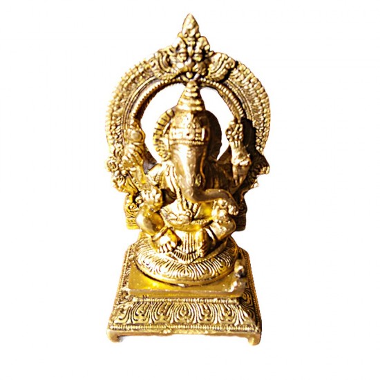 Brass Lord Ganesh Statue - 1.5 kg