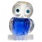 Crystal Blue Owl Statue Glass Statue