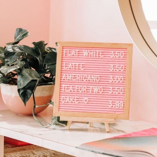 Pink Felt Letter Board