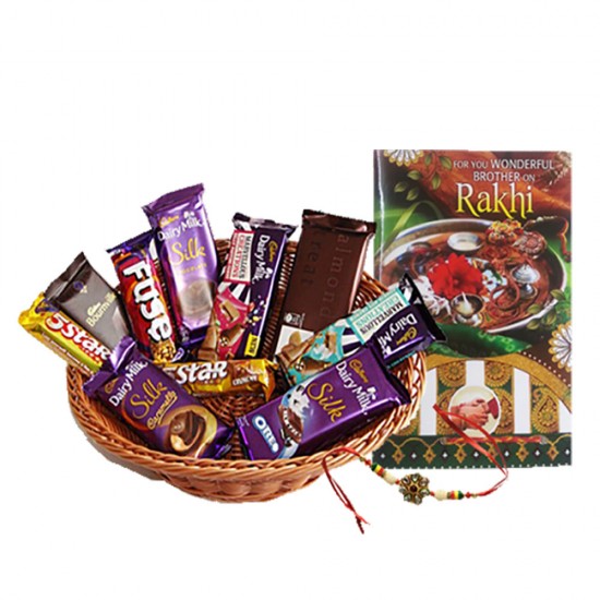 Rakhi Thread with chocolates & Card