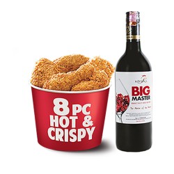 Big Master Red Wine with KFC Bucket Big Master Red Wine with KFC Bucket