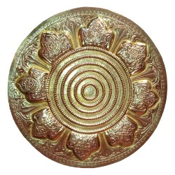 Brass Round Ashtaamangal Mandap - 10 inch