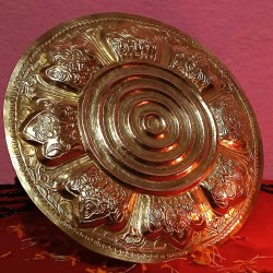 Brass Round Ashtaamangal Mandap - 10 inch